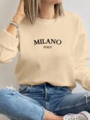 Buzo Casual con Estampado de Milán y Manga Larga
