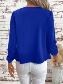 Chaqueta Elegante Negra con Mangas Plisadas Largas