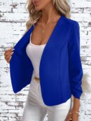 Chaqueta Elegante Negra con Mangas Plisadas Largas