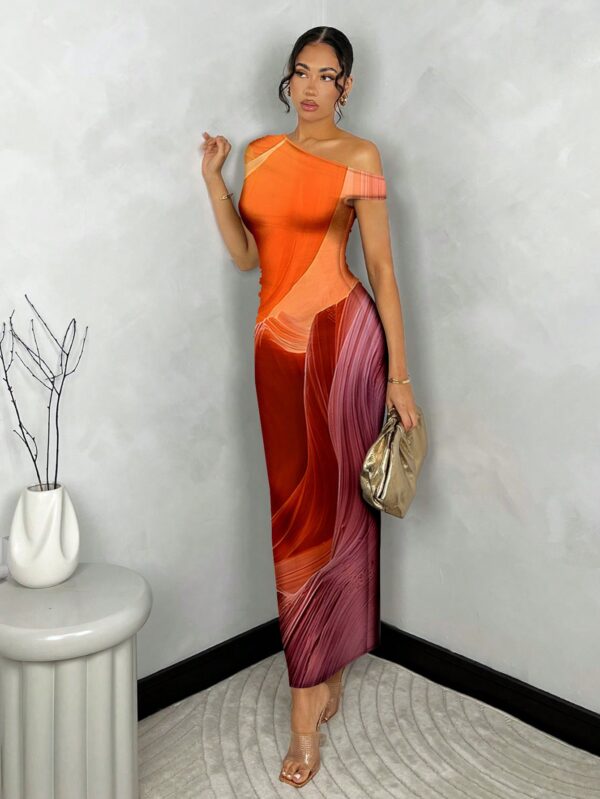 Vestido Largo Asimétrico Elegante Ajustado - Image 42