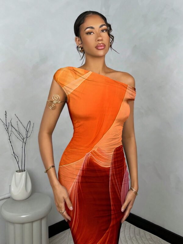 Vestido Largo Asimétrico Elegante Ajustado - Image 44