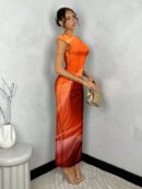 Vestido Largo Asimétrico Elegante Ajustado