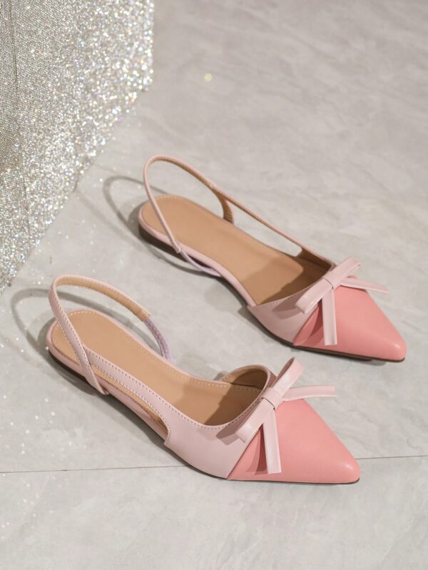 Zapatos Planos de Cuero Suave con Punta Puntiaguda y Diseño Bicolor - Image 26