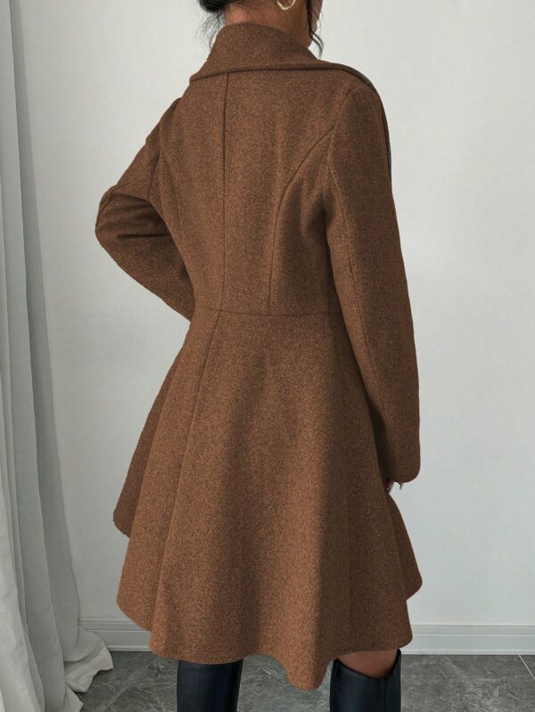Abrigo Elegante de Cuello Alto y Manga Larga en Tweed - Image 16