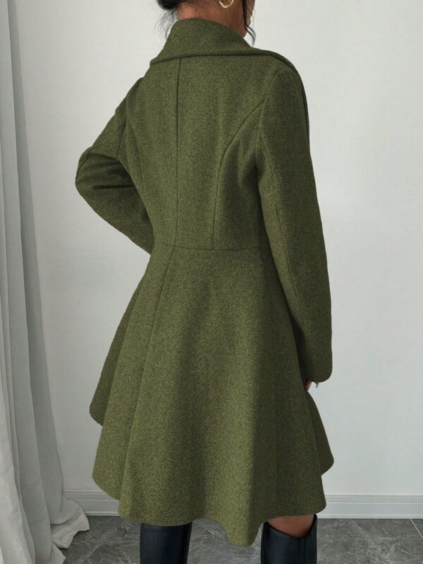 Abrigo Elegante de Cuello Alto y Manga Larga en Tweed - Image 44