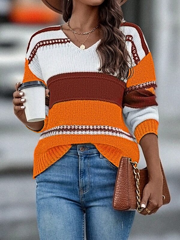 Sweater Multicolor con Hombros Caídos y Manga Larga - Image 43