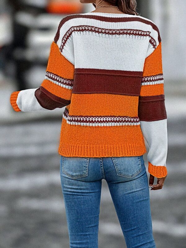Sweater Multicolor con Hombros Caídos y Manga Larga - Image 44