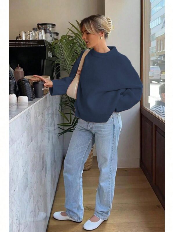 Sweater de Punto Liso Manga Larga para Mujer - Image 49