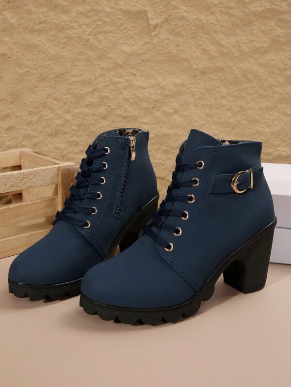 Botines de Tacón Grueso y Cordones Estilo Británico - Image 14