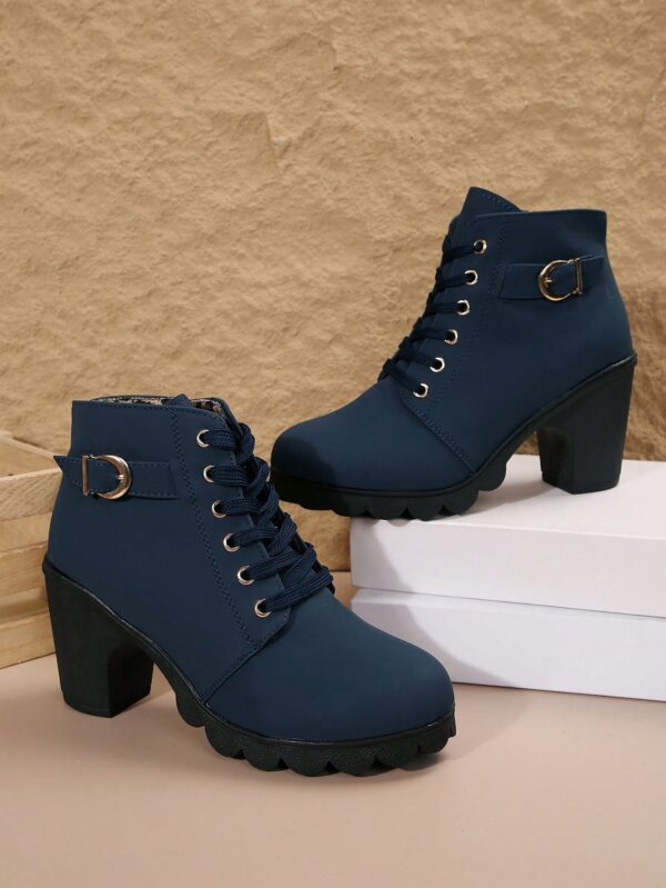 Botines de Tacón Grueso y Cordones Estilo Británico - Image 13