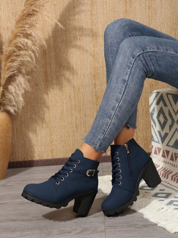 Botines de Tacón Grueso y Cordones Estilo Británico - Image 10