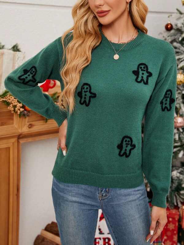 Sweater Puntilla Lunares, Manga Larga y Hombros Caídos - Image 42