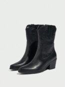 Botas Cortas Bordadas de Estilo Western con Punta Afilada