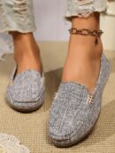 Mocasines de Lona Ligera en Talla Grande para Mujer