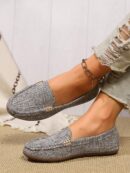 Mocasines de Lona Ligera en Talla Grande para Mujer