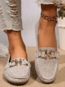 Mocasines de Lona Ligera en Talla Grande para Mujer