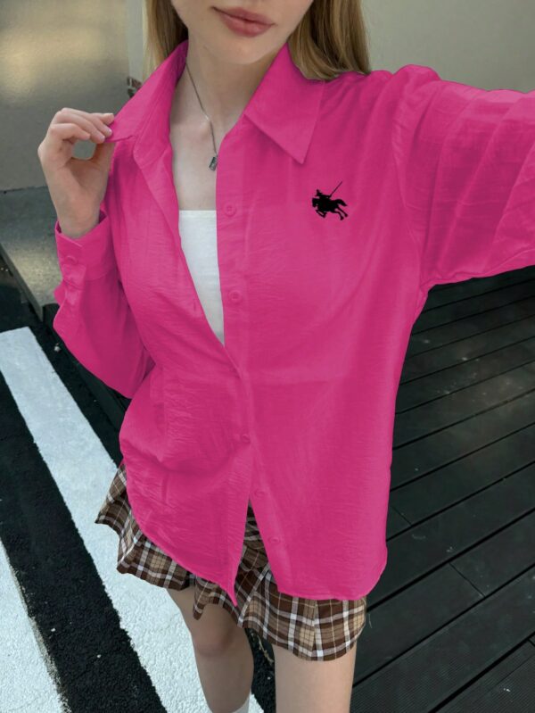 Camisa Estampada con Manga Larga y Hombros Caídos - Image 43