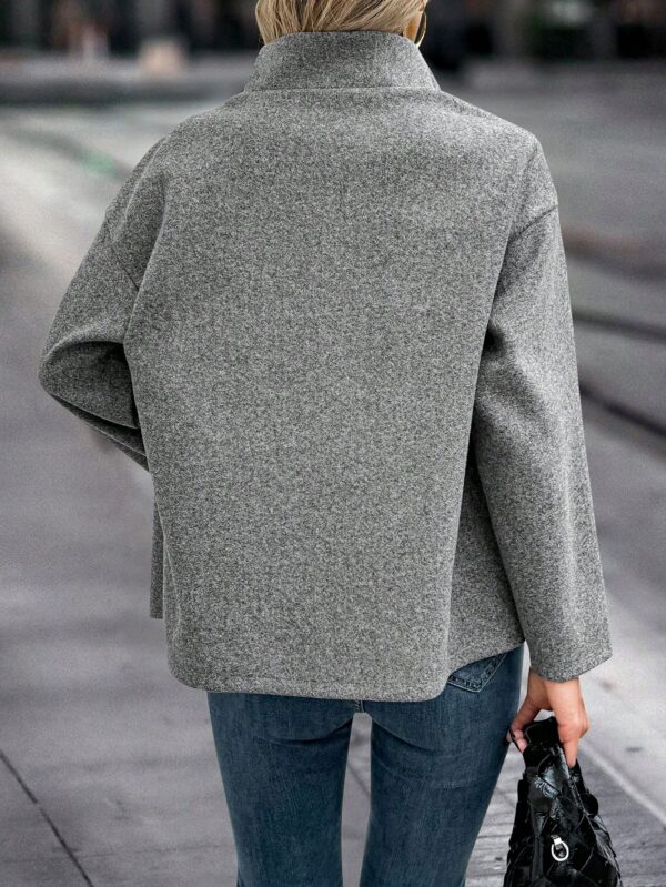 Abrigo Casual Cuello Alto con Botones y Mangas Largas - Image 2