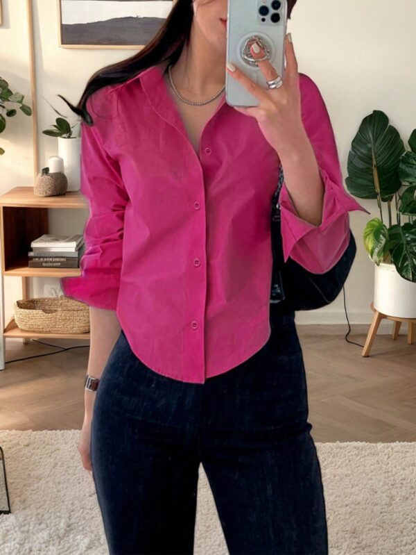 Blusa de Mujer Larga y Simple con Mangas Largas - Image 30
