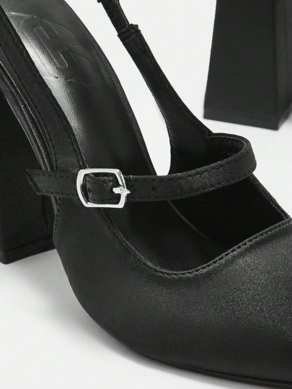 Zapatos de Tacón Grueso en Rojo Vino con Correa en el Tobillo - Image 35