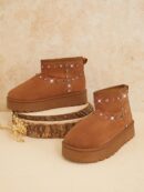 Botines de Gamuza Sintética con Plataforma y Suela de Tractor