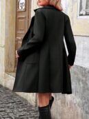 Abrigo de Invierno Elegante de Corte Regular y Doble Botonadura