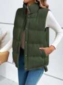 Chaleco Acolchado con Botones Frontales Estilo Francés