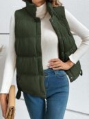Chaleco Acolchado con Botones Frontales Estilo Francés