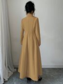 Abrigo Elegante de Invierno de Color Sólido con Cuello Alto