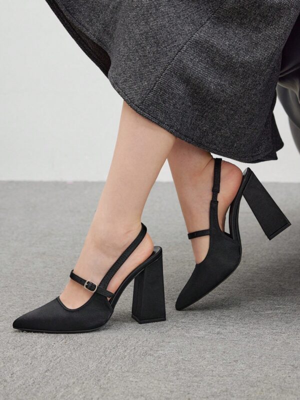 Zapatos de Tacón Grueso en Rojo Vino con Correa en el Tobillo - Image 33