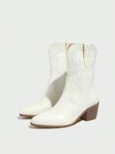Botas Cortas Bordadas de Estilo Western con Punta Afilada