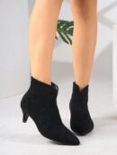 Botines de Mujer con Cierre Lateral y Tacón Delgado