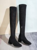 Botas Plus Size por Encima de la Rodilla, con Tacón Grueso