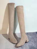 Botas Plus Size por Encima de la Rodilla, con Tacón Grueso