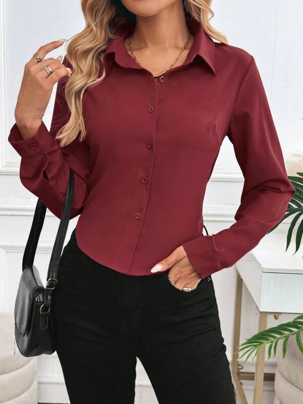 Blusa de Mujer Larga y Simple con Mangas Largas - Image 20