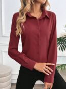 Blusa de Mujer Larga y Simple con Mangas Largas
