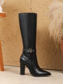 Botas Altas de Tacón Ancho para Mujer Talla Plus