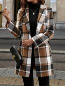 Abrigo de Lana con Solapas y Doble Botonadura