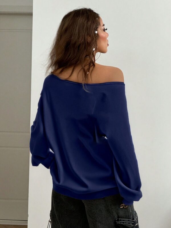 Sudadera de Punto Gris con Estampado y Manga Larga para Otoño/Invierno - Image 9