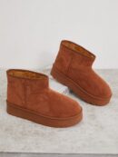 Botines de Gamuza Sintética con Plataforma y Suela de Tractor