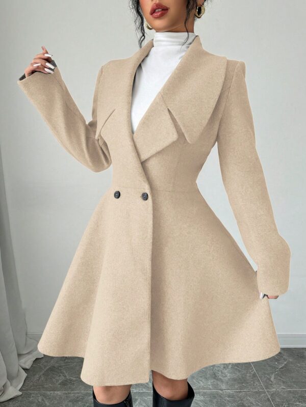 Abrigo Elegante de Cuello Alto y Manga Larga en Tweed - Image 31