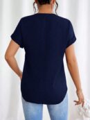 Blusa Casual con Cremallera y Manga Murciélago