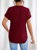 Blusa Casual con Cremallera y Manga Murciélago