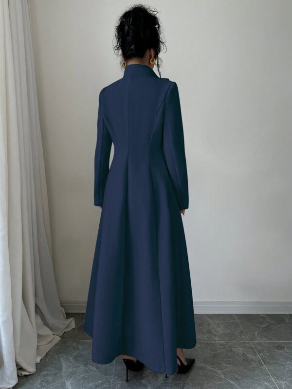 Abrigo Elegante de Invierno de Color Sólido con Cuello Alto - Image 16