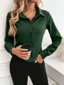 Blusa de Mujer Larga y Simple con Mangas Largas