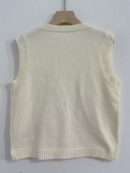 Top Casual Tejido en Punto con Botones y Cuello Redondo