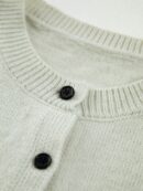 Top Casual Tejido en Punto con Botones y Cuello Redondo