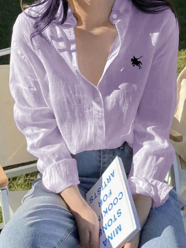 Camisa Estampada con Manga Larga y Hombros Caídos - Image 55