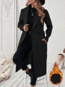 Abrigo Camel Casual de Doble Botonadura con Cinturón
