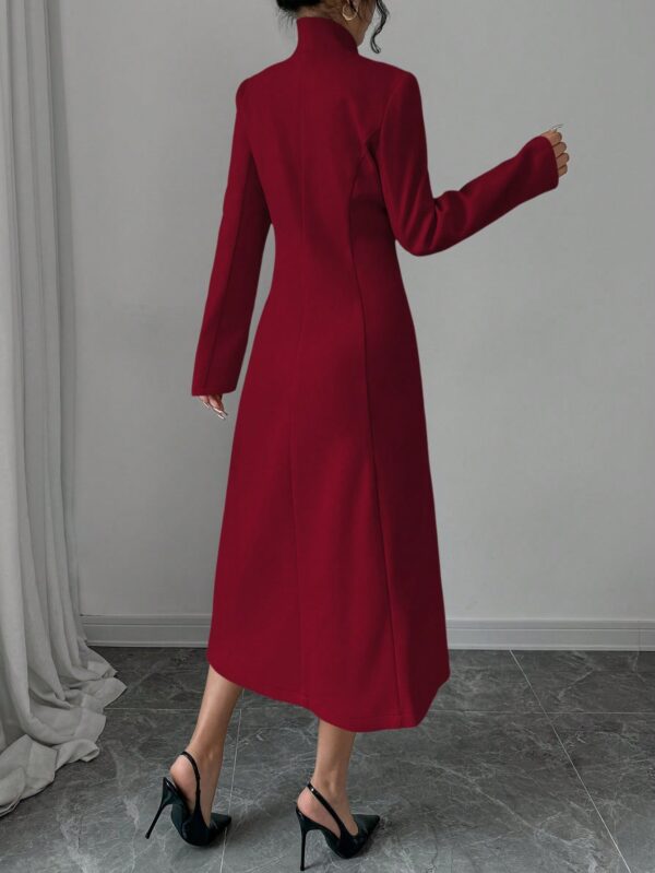 Abrigo Elegante Cuello Alto y Botones Estilo Chino - Image 20